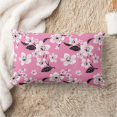 さくらんぼブロッサム – 桜（ライトピンク） ランバークッション (ブランケット)
