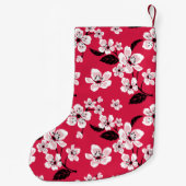 さくらんぼブロッサム – 桜（赤） スモールクリスマスストッキング (裏面)