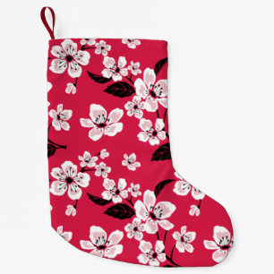 さくらんぼブロッサム – 桜（赤） スモールクリスマスストッキング