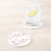 さくらんぼブロッサム – 透明背景 コースター (側面)