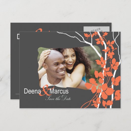 さくらんぼブロッサムBella日付写真を保存 案内ポストカード (正面/裏面)