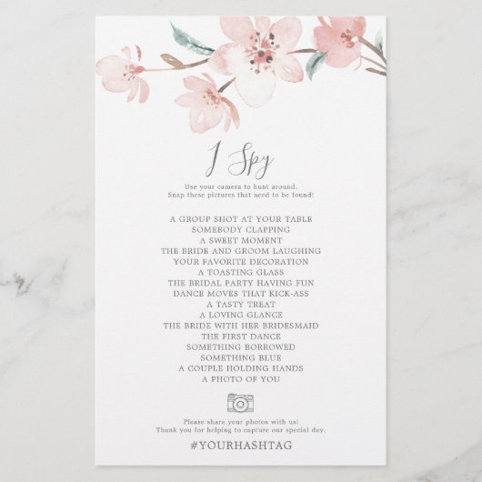 さくらんぼブロッサムIスパイフォトスカベンジャー狩りゲーム チラシ (正面)