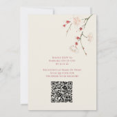 さくらんぼブロッサムQRコードブライダルシャワー 招待状 (裏面)