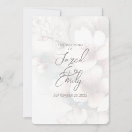 さくらんぼブロッサムQRコード結婚式招待状 招待状