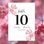 さくらんぼブロッズモダンオリエンタル結婚桜のテーブル テーブルナンバー