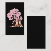 さくらんぼブロッ日本のサムキツネ 名刺 (正面/裏面)