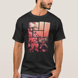 さくらんぼブロッ日本のサムレトロ図 Tシャツ