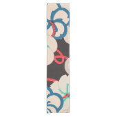 さくらんぼブロッ日本のソムフローラプリント ショートテーブルランナー (正面)