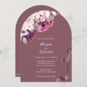 さくらんぼプラムバラ 招待状 (正面/裏面)