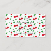 さくらんぼプリントレトロモダンラグジュアリー 名刺 (裏面)