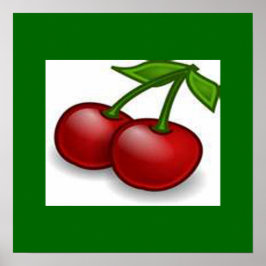 さくらんぼプリント ポスター