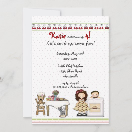 さくらんぼベイカー招待状 招待状 (正面)