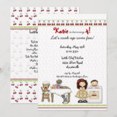 さくらんぼベイカー招待状 招待状 (正面/裏面)