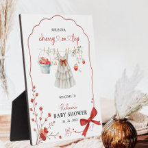 さくらんぼベビーガールシャワーウェルカムサイン – Cotke
