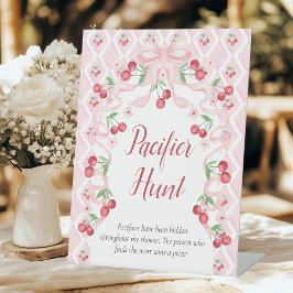 さくらんぼベビーシャワーおしゃぶり狩り 台座サイン