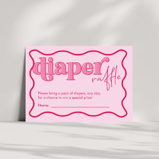 さくらんぼベビーシャワーおむつラッフルエンクロージャカード エンクロージャーカード