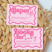 さくらんぼベビーシャワーおむつラッフルエンクロージャカード エンクロージャーカード