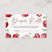 さくらんぼベビーシャワーおむつラッフル エンクロージャーカード (正面)