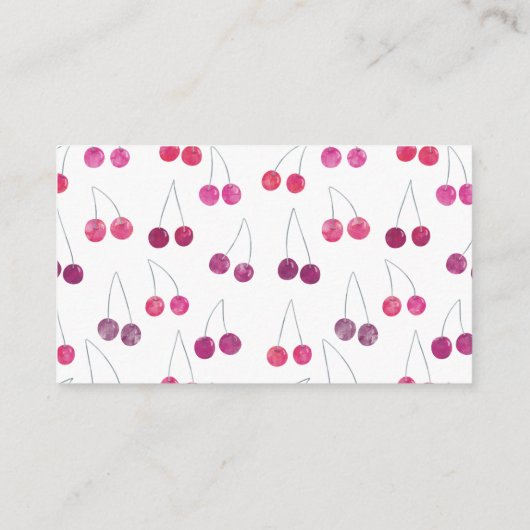 さくらんぼベビーシャワーおむつラッフル エンクロージャーカード (裏面)