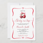 さくらんぼベビーシャワーさくらんぼオン 招待状 (正面)