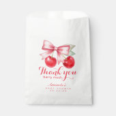 さくらんぼベビーシャワーのお気に入りバッグ – サンキューデザイン フェイバーバッグ (正面)