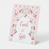 さくらんぼベビーシャワーカード&ギフト 台座サイン (正面)