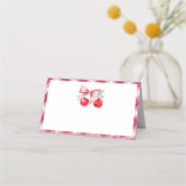 さくらんぼベビーシャワー折り座席表 プレイスカード (正面)