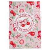 さくらんぼベビーシャワー抱き枕 ミディアムペーパーバッグ (裏面)