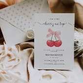 さくらんぼベビーシャワー招待状、 招待状