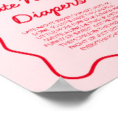 さくらんぼベビーシャワー深夜おむつゲーム ポスター (角)