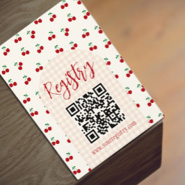 さくらんぼベビーシャワー登録 エンクロージャーカード