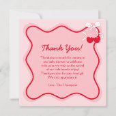 さくらんぼベビーシャワー サンキューカード (正面)