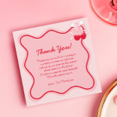 さくらんぼベビーシャワー サンキューカード