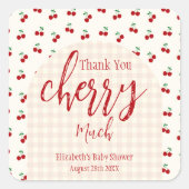 さくらんぼベビーシャワー スクエアシール (正面)