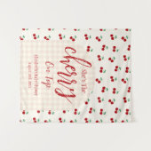 さくらんぼベビーシャワー タペストリー (正面(横))