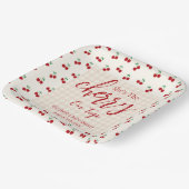 さくらんぼベビーシャワー ペーパープレート (傾斜あり)