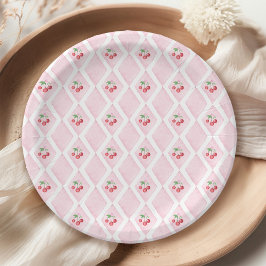 さくらんぼベビーシャワー ペーパープレート