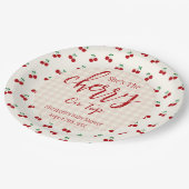 さくらんぼベビーシャワー ペーパープレート (アングル)