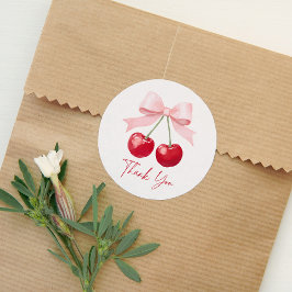 さくらんぼベビーシャワー ラウンドシール