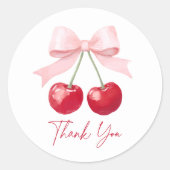 さくらんぼベビーシャワー ラウンドシール (正面)