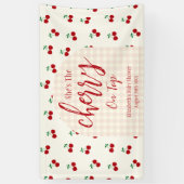 さくらんぼベビーシャワー 横断幕 (縦)