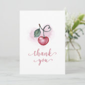 さくらんぼベリモダンースウィートベビーシャワー サンキューカード (スタンド正面)