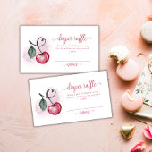 さくらんぼベリースイートアットおむつラッフルベビーシャワー エンクロージャーカード