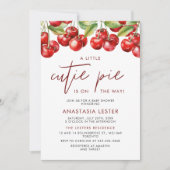 さくらんぼベリースイートベビーシャワー 招待状 (正面)