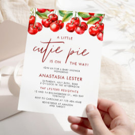 さくらんぼベリースイートベビーシャワー 招待状