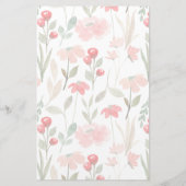 さくらんぼベリーパターン筆記紙の裏打ち 便箋 (裏面)