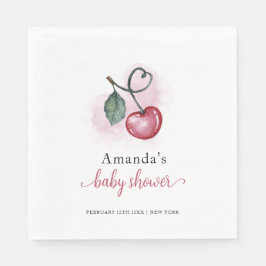 さくらんぼベリ素朴ースウィートベビーシャワー スタンダードランチョンナプキン