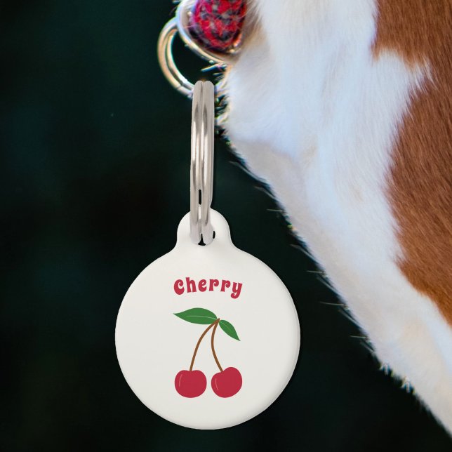 さくらんぼペットタグ ペット　ネームタグ (Cherry Pet Tag)