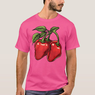 さくらんぼペッパーレトロヴィンテージ Tシャツ