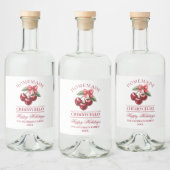 さくらんぼホームメイドチェリーチェッロホリデイ リキュールボトルラベル (ボトル)